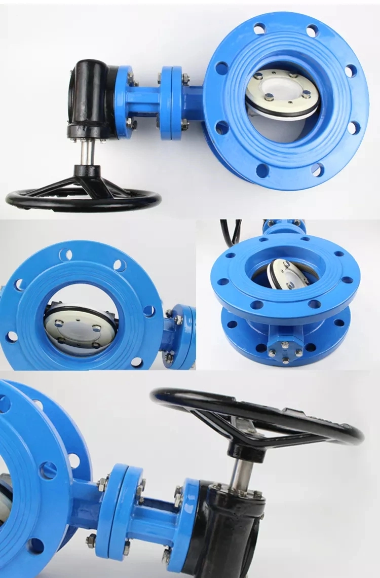 Oil Proof Double Flange Butterfly Valve, Rubber Vulcanized Seat