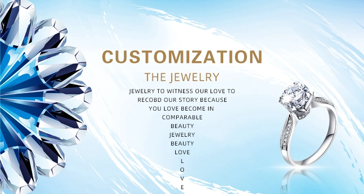 Custom Moissanite Rings V Shape 10K 14K White Gold Moissanite Eternity Ring for Exquisite Women&prime;s Birthday Gift