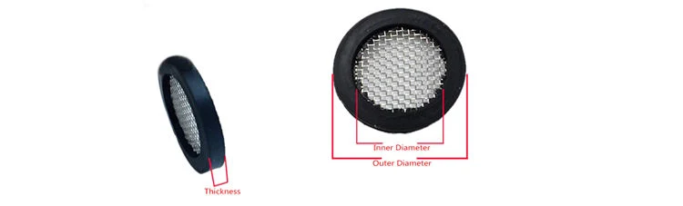 Customized Hose Rubber Washer Filter Strainer Cap Screen for Shower Faucets