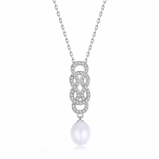 Double V Freshwater Pearl 925 Sterling Silver Ring
