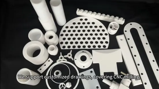 Custom Plastic PTFE Machined Part CNC Milling Machinery PTFE Spare Parts 